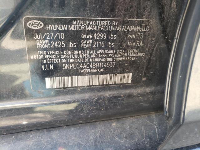 Photo 10 from auction – 2011 HYUNDAI SONATA SE with VIN 5NPEC4AC4BH114537