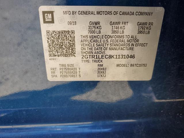Photo 10 from auction – 2019 GMC SIERRA LIM with VIN 2GTR1LEC8K1131046