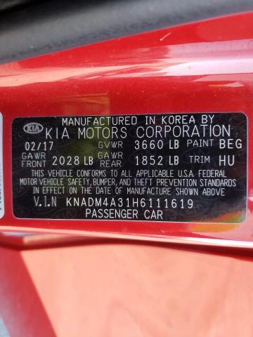Photo 10 from auction – 2017 KIA RIO LX with VIN KNADM4A31H6111619