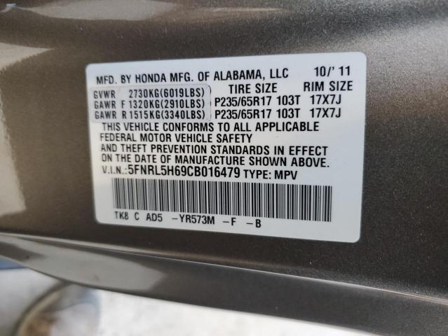 Photo 10 from auction – 2012 HONDA ODYSSEY EX with VIN 5FNRL5H69CB016479