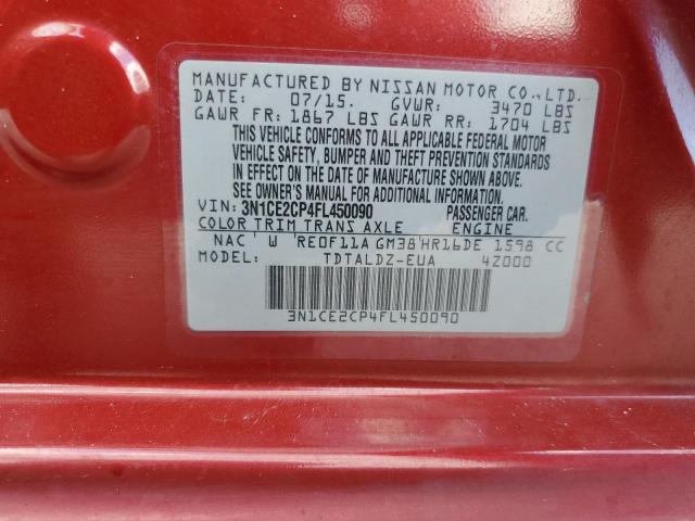 Photo 10 from auction – 2015 NISSAN VERSA NOTE with VIN 3N1CE2CP4FL450090