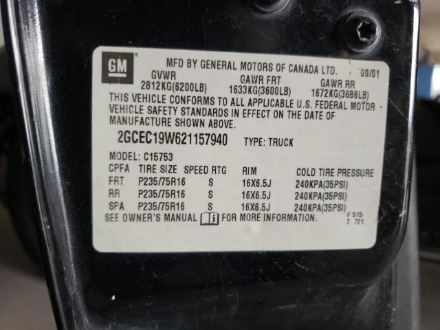 Photo 10 from auction – 2002 CHEVROLET SILVERADO with VIN 2GCEC19W621157940