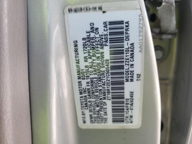 Photo 10 from auction – 2001 TOYOTA COROLLA CE with VIN 2T1BR12E21C505428