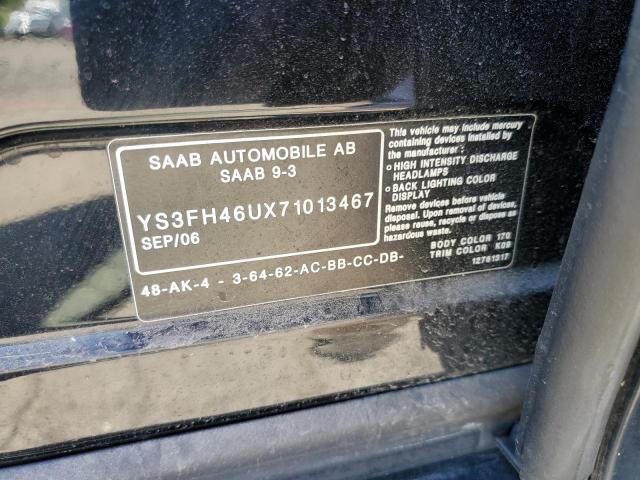 Photo 10 from auction – 2007 SAAB 9-3 AERO with VIN YS3FH46UX71013467