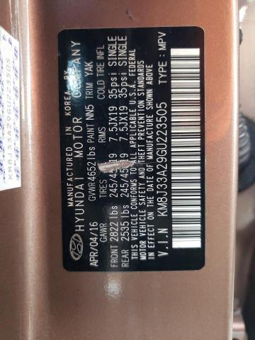 Photo 10 from auction – 2016 HYUNDAI TUCSON LIM with VIN KM8J33A29GU223505