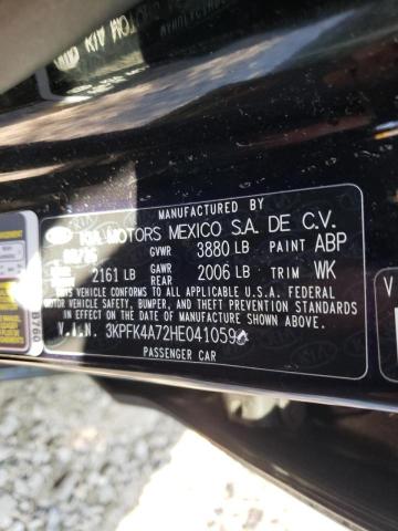 Photo 10 from auction – 2017 KIA FORTE LX with VIN 3KPFK4A72HE041059