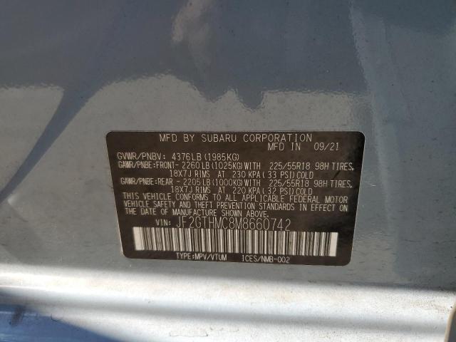 Photo 10 from auction – 2021 SUBARU CROSSTREK with VIN JF2GTHMC8M8660742