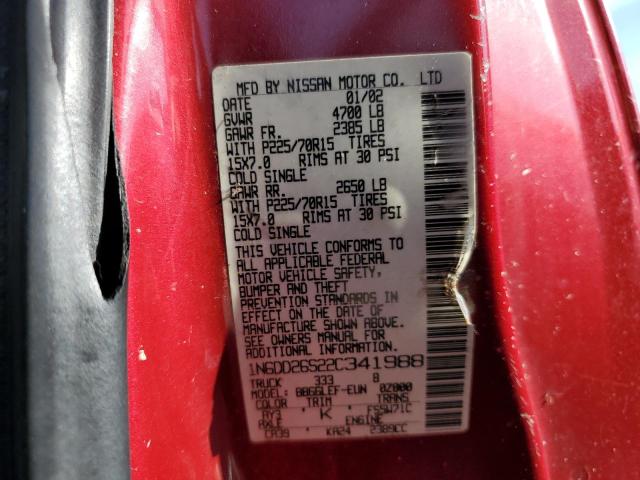 Photo 10 from auction – 2002 NISSAN FRONTIER K with VIN 1N6DD26S22C341988