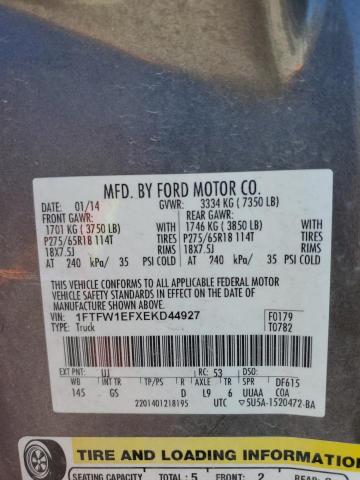 Photo 10 from auction – 2014 FORD F150 SUPER with VIN 1FTFW1EFXEKD44927