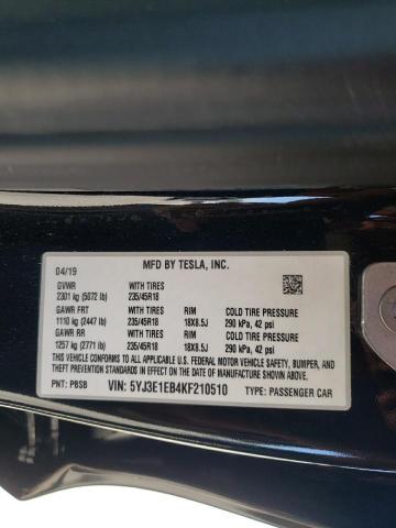 Photo 10 from auction – 2019 TESLA MODEL 3 with VIN 5YJ3E1EB4KF210510