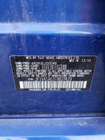 Photo 10 from auction – 2015 SUBARU WRX with VIN JF1VA1A61F9827429