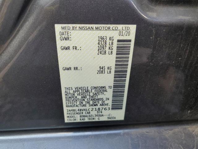 Photo 10 from auction – 2020 NISSAN ALTIMA S with VIN 1N4BL4BVXLC218763