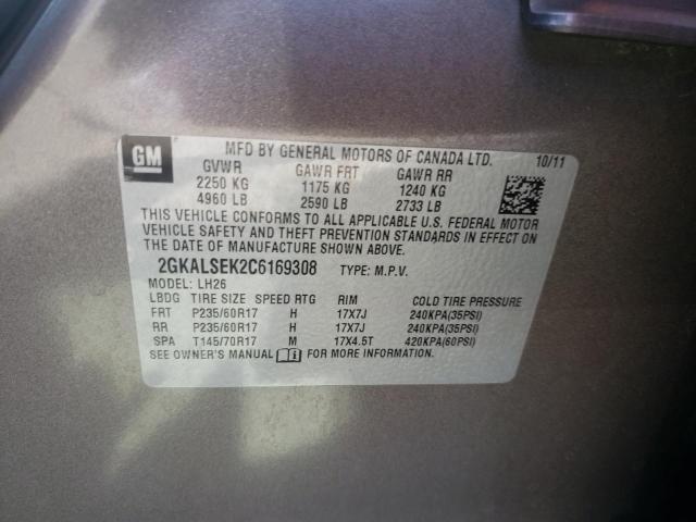 Photo 10 from auction – 2012 GMC TERRAIN SL with VIN 2GKALSEK2C6169308