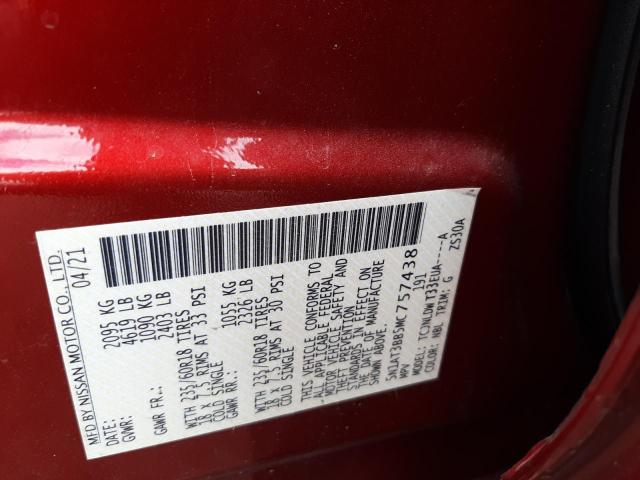 Photo 10 from auction – 2021 NISSAN ROGUE SV with VIN 5N1AT3BB5MC757438
