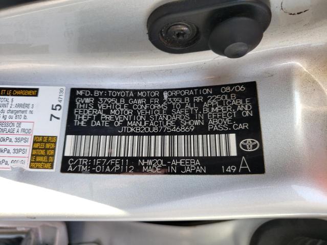 Photo 10 from auction – 2007 TOYOTA PRIUS with VIN JTDKB20U877546869