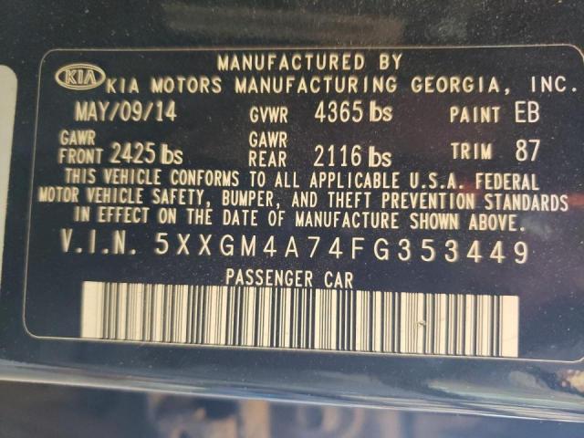 Photo 10 from auction – 2015 KIA OPTIMA LX with VIN 5XXGM4A74FG353449