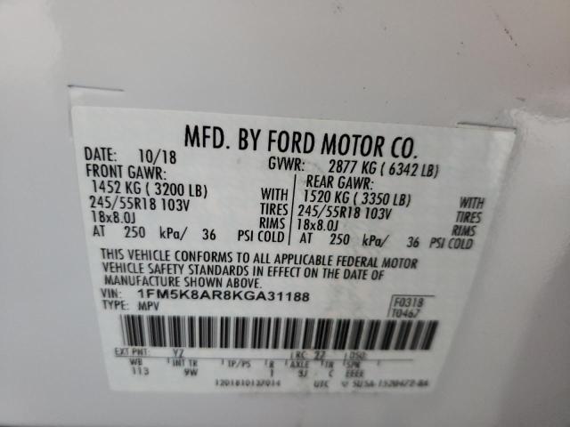Photo 10 from auction – 2019 FORD EXPLORER P with VIN 1FM5K8AR8KGA31188