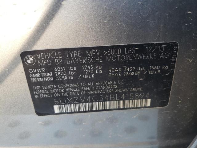 Photo 10 from auction – 2011 BMW X5 XDRIVE3 with VIN 5UXZV4C54BL415894