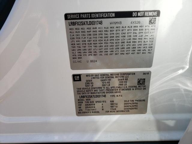 Photo 10 from auction – 2020 BUICK ENVISION E with VIN LRBFX2SA7LD031748