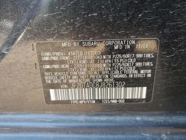Photo 10 from auction – 2018 SUBARU CROSSTREK with VIN JF2GTADC8J8261302