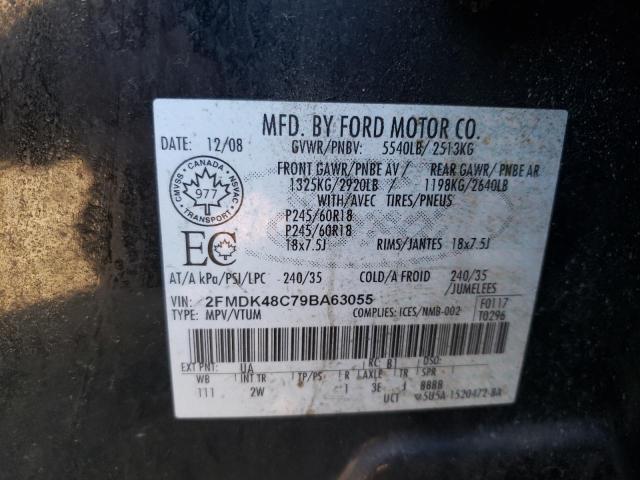 Photo 10 from auction – 2009 FORD EDGE SEL with VIN 2FMDK48C79BA63055