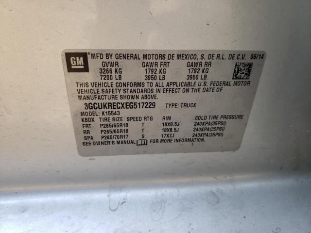 Photo 10 from auction – 2014 CHEVROLET SILVERADO with VIN 3GCUKRECXEG517229