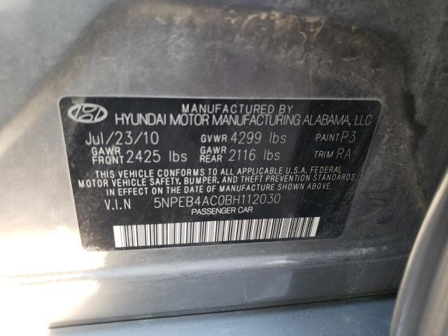 Photo 10 from auction – 2011 HYUNDAI SONATA GLS with VIN 5NPEB4AC0BH112030