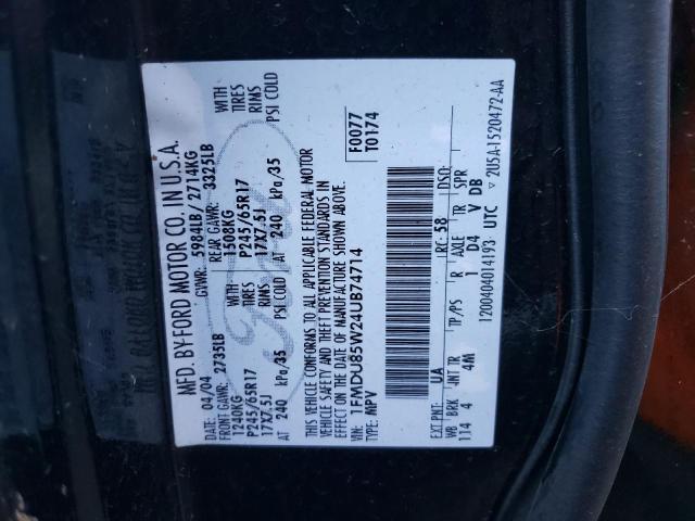 Photo 10 from auction – 2004 FORD EXPLORER L with VIN 1FMDU85W24UB74714