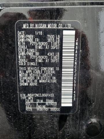 Photo 10 from auction – 2018 NISSAN ARMADA SV with VIN JN8AY2NC2JX501433
