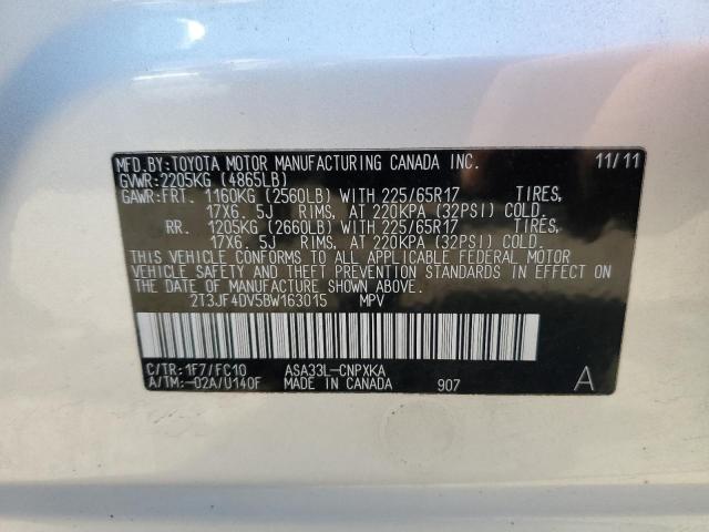Photo 10 from auction – 2011 TOYOTA RAV4 with VIN 2T3JF4DV5BW163015