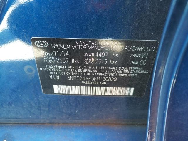Photo 10 from auction – 2015 HYUNDAI SONATA SE with VIN 5NPE24AF5FH130829