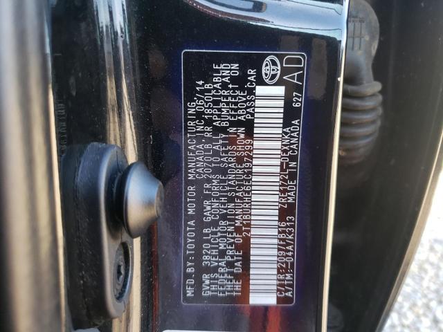 Photo 10 from auction – 2014 TOYOTA COROLLA L with VIN 2T1BURHE6EC197299