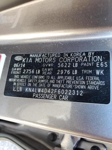 Photo 10 from auction – 2015 KIA K900 with VIN KNALW4D42F6022312