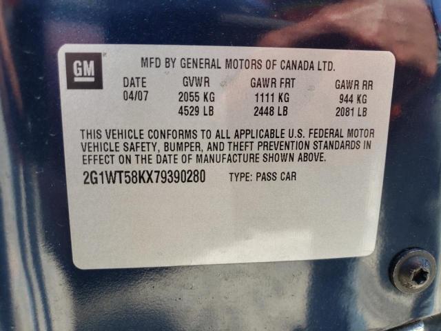 Photo 10 from auction – 2007 CHEVROLET IMPALA LT with VIN 2G1WT58KX79390280