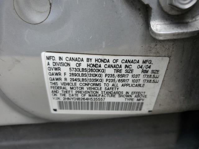 Photo 10 from auction – 2004 ACURA MDX with VIN 2HNYD18264H535557