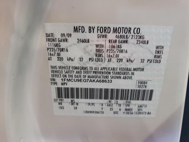 Photo 10 from auction – 2010 FORD ESCAPE LIM with VIN 1FMCU9EG7AKA68633