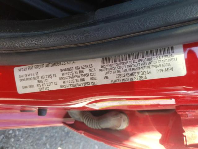 Photo 10 from auction – 2014 FIAT 500L EASY with VIN ZFBCFABH6EZ001244