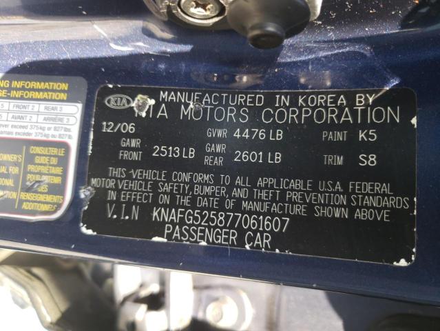 Photo 10 from auction – 2007 KIA RONDO BASE with VIN KNAFG525877061607