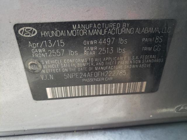 Photo 10 from auction – 2015 HYUNDAI SONATA SE with VIN 5NPE24AF0FH222785