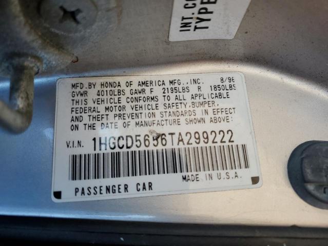 Photo 10 from auction – 1996 HONDA ACCORD EX with VIN 1HGCD5656TA299222