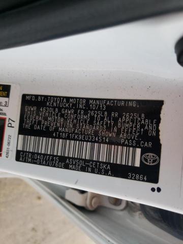 Photo 10 from auction – 2014 TOYOTA CAMRY L with VIN 4T1BF1FK9EU334514