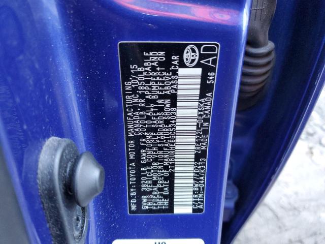 Photo 10 from auction – 2016 TOYOTA COROLLA L with VIN 2T1BURHE6GC534038