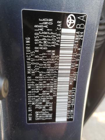 Photo 10 from auction – 2015 TOYOTA COROLLA L with VIN 5YFBURHE7FP269726