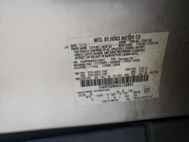 Photo 10 from auction – 2012 FORD TAURUS SE with VIN 1FAHP2DW4CG130891