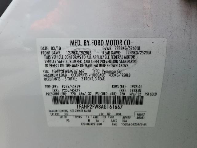 Photo 10 from auction – 2010 FORD TAURUS LIM with VIN 1FAHP2FW8AG161667