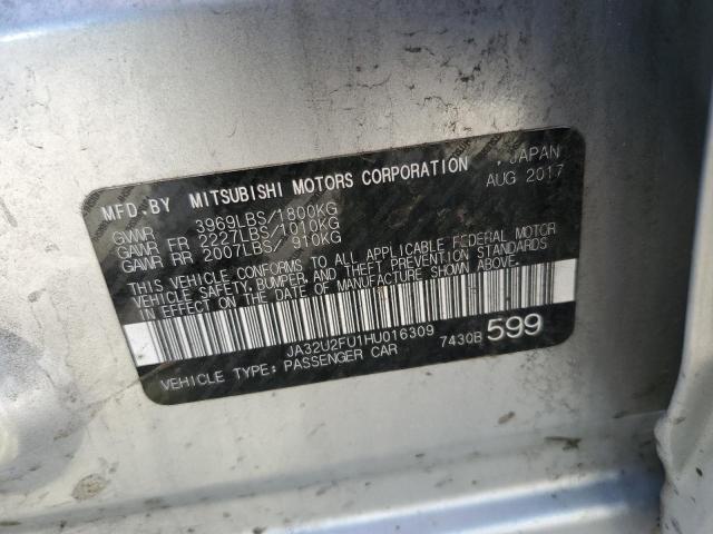 Photo 10 from auction – 2017 MITSUBISHI LANCER ES with VIN JA32U2FU1HU016309