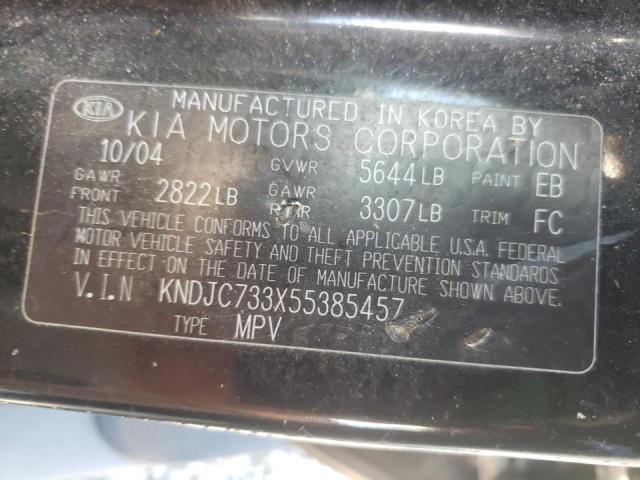 Photo 10 from auction – 2005 KIA SORENTO EX with VIN KNDJC733X55385457