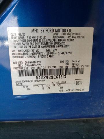 Photo 10 from auction – 2020 FORD ECOSPORT S with VIN MAJ3S2FE2LC371613