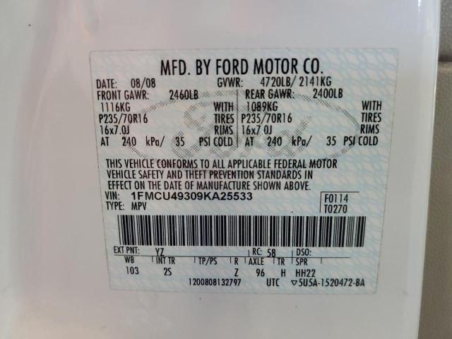 Photo 10 from auction – 2009 FORD ESCAPE HYB with VIN 1FMCU49309KA25533