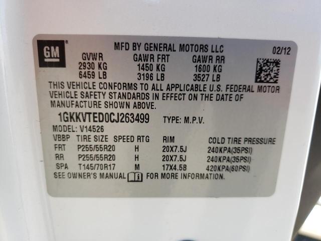 Photo 10 from auction – 2012 GMC ACADIA DEN with VIN 1GKKVTED0CJ263499